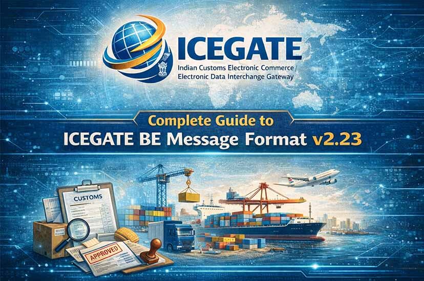 Icegate BE message v2.23 fomat