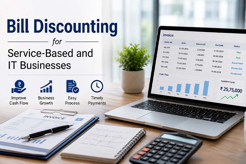 Learn how bill discounting helps IT and service-based businesses unlock funds from outstanding invoices, improve cash flow, manage working capital and support growth.